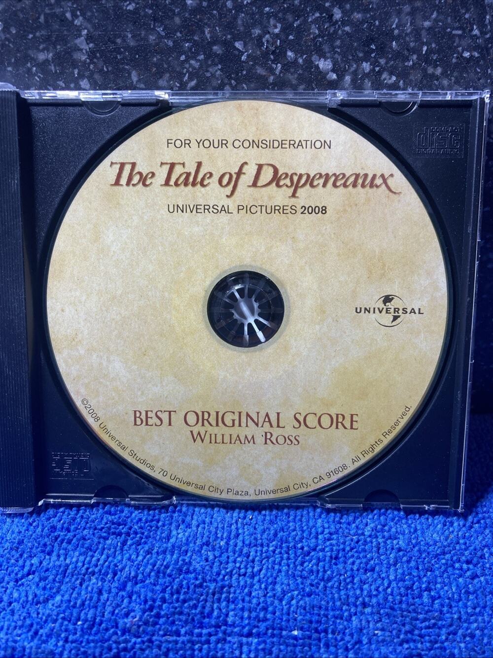 The Tale Of Despereaux: Best Original Score FYC MUSIC AUDIO CD soundtrack PROMO